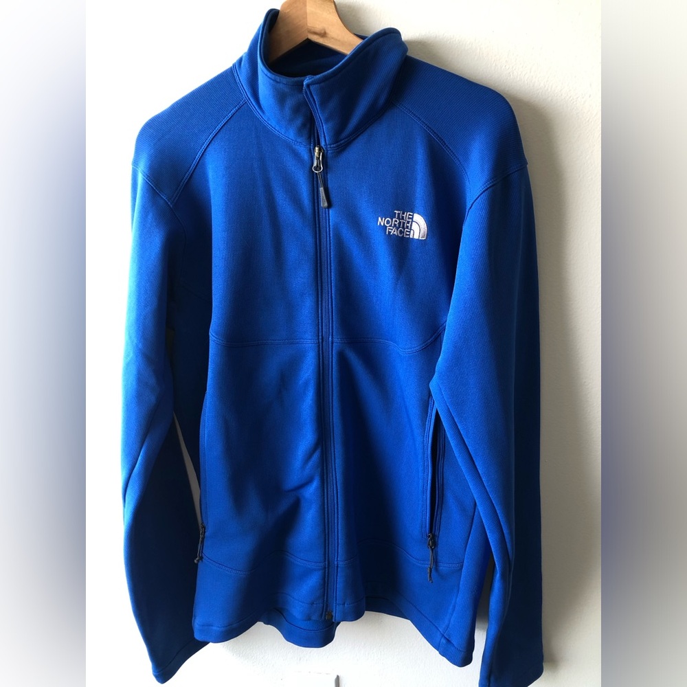 [M] The North Face Zip Up Sweater Blue